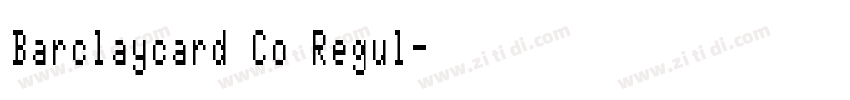 Barclaycard Co Regul字体转换